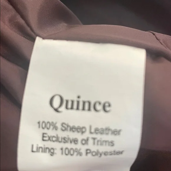 Quince 100% sheep Leather Motorcycle Jacket, color port , size medium - Picture 8 of 12